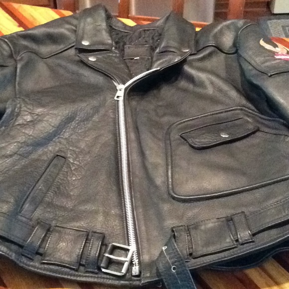 Men’s Harley Davidson Motorcycle Black Leather s48 - Picture 7 of 8